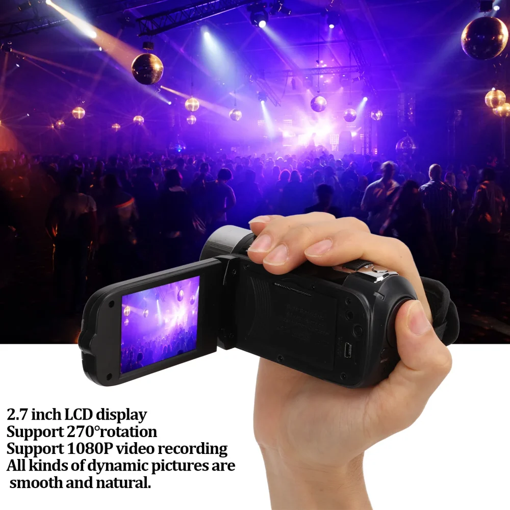 Video Camera Camcorder Full HD 4K 48MP Camera Recorder 270° Rotation 2.7 Inch Color Screen 16X Zoom Digital Camcorders - Image 3